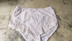 White Lace Trim Briefs