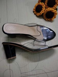 Clear Strap Slide heels