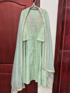 Vark by Westside Mint Green Kurta Set with Dupatta