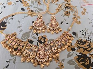 Indian Heritage Bridal Necklace &amp; Earrings Set