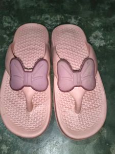Cute Pink Flip Flops with Bow