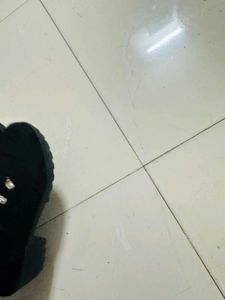 Black Furry Ankle Boots one time used