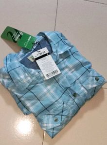 Free gift 🎁 &amp; Light Blue Plaid Shirt