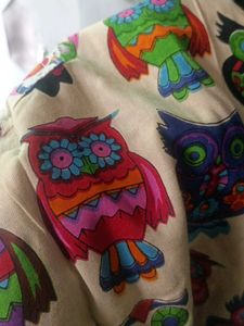 mens Vibrant Owl Print Kurta
