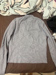 Grey Heart Design Knit Sweater Top