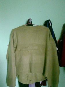 Green Button-Down Cardigan