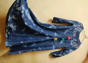 💙Denim Blue Tie-Dye Kurti