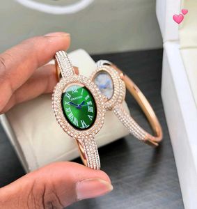Luxury Women's Oval Crystal Watch