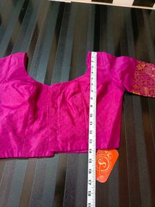 Pink Blouse with Gold Detail💜
