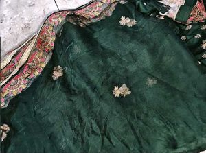 Emerald Green Embroidered Kurta Set