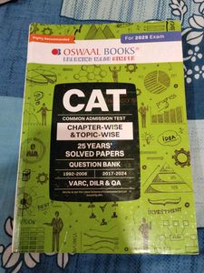 Books > Exam Prep | Oswaal CAT Exam Prep Book - 25 Years Solved | Freeup