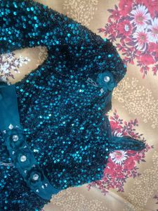Sparkling Emerald Green Sequin Gown