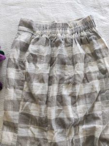Checked Wide skirt