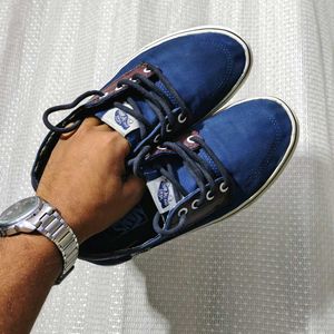 Vans Casual Blue &amp; Burgundy Sneakers