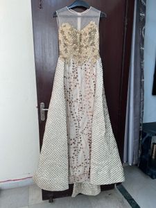 Stunning Gold Embellished Ethnic Gown