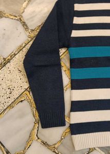 Striped Zip-Up Sweater