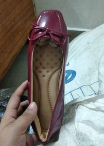 Maroon Patent Bellies with Bow