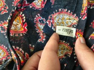 Printed high-low Kurta for Women
