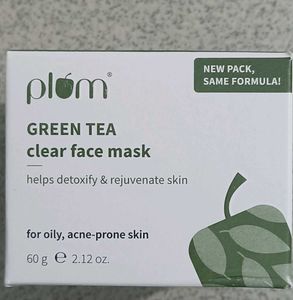 Plum Green Tea Clear Face Mask