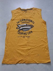 Boy's Yellow sleeveless T-shirt