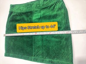 Green Corduroy Mini Skirt Like New Condition