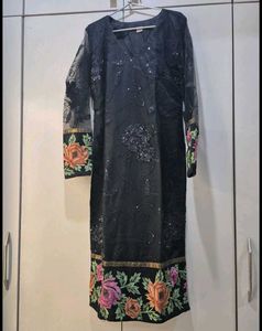 Elegant Black Sequined Kurta Set