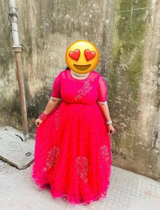Elegant Pink Ethnic Gown