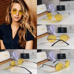Versace Round Yellow Lens Sunglasses FOR UNISEX