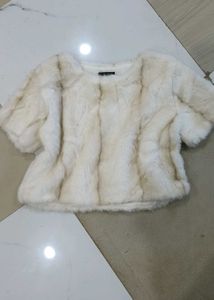 Faux Fur Cropped Jacket top