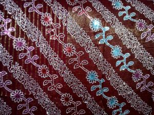 Vintage Floral Batik Fabric