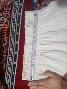 White Tiered Embroidered skirt