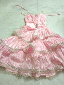 Pretty Pink Ruffled Gown