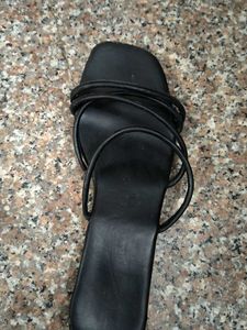 Black Strappy Flat Sandals