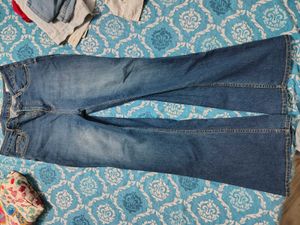 Classic Blue Denim Flare Jeans