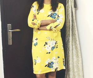 Harpa Yellow Floral Shift Dress 🌼