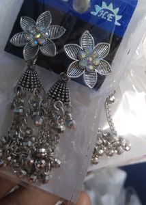 Boho Flower Jhumka Earrings