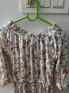 Floral Off-Shoulder Midi Dress