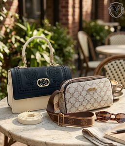 Chic Two-Tone Handbag &amp; Crossbody Set