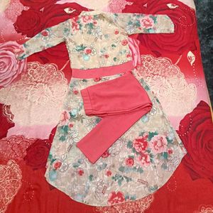 Floral Print Kurta with Pants Set
