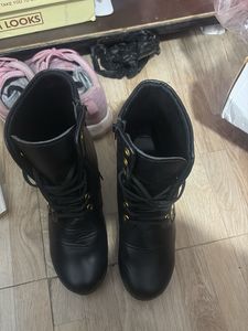 Chunky Platform Lace-Up Boots
