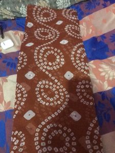Brown Bandhani suit