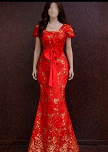 New Stunning Red Embroidered Gown🩷🩷