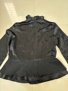 Satin Beautiful Shirt With Rose Necklace