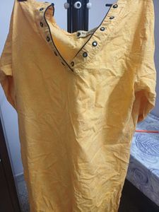 Yellow Printed Kurta and Pant
