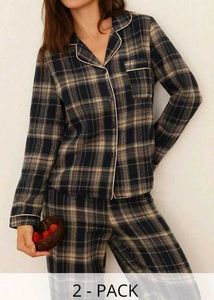 H&M INSPIRED PLAID NIGHT SUIT(Navy)💜