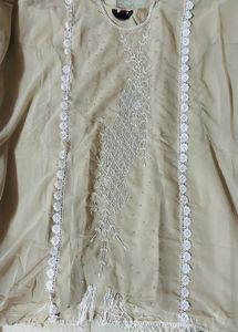 Embroidered Kaftan Kurta with Tassel Trim