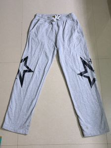 white Star Print Sweatpants