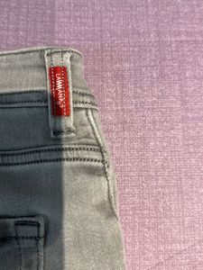 Grey Wash Jeans, Waist- 36 Strechable