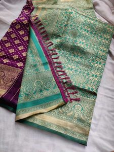 Exquisite Banarasi Inspired Silk Blend Saree