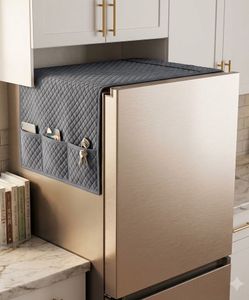 Quilted Refrigerator Cover with Pockets